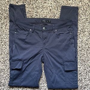 Navy Diamond pRana Cargo Skinny Pants